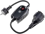 ChiliTec Steckdose mit Dämmerungsensor Aussen Steckdosen-Adapter mit Timer - 230V IP44 2300Watt...