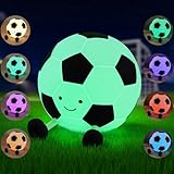 YISUN Fußball Bunt Nachtlicht, Nachtlicht Kinder, Tragbares Fussball Nachtlicht mit Touch Steuerung...