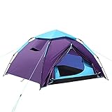 Camping Zelt 3-4 Personen Regenfestes Pop Up Kuppel Campingzelt für Outdoor Strand Wandern Reisen,...