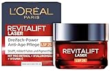 L'Oréal Paris Anti-Aging-Tagescreme LSF 25 mit Dreifachpower für Frauen: mildert Falten & strafft...