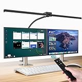 vatato Doppelkopf Schreibtischlampe LED, Dimmbar 24W 80CM Schreibtischlampe für Homeoffice,...