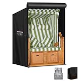 LAMUNI Abdeckung Strandkorb Schutzhülle für Strandkörbe, 120x90x160/145cm Strandkorb Abdeckhaube...