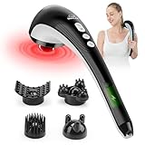 SNAILAX Kabelloses Handmassagegerät mit Heizung – wiederaufladbares, tragbares, kabelloses...