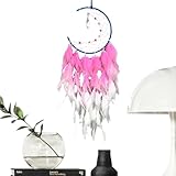 Led-Traumfänger Blaue Feder Led Mond Dekor Wanddekorationen Ornamente Traumfänger Segensgeschenk...