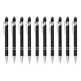 JobReadyGadgets Kugelschreiber, 10 Stück, schwarzer Kugelschreiber mit Gummi-Oberfläche, angenehme...