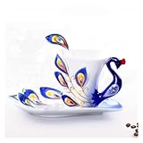 GMGQJST Kaffeetassen Set Kreatives 3D-Kaffeetassen-Set aus handgefertigtem Porzellan-Emaille mit...
