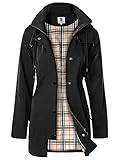 SaphiRose PONCHO Damen Regenjacke Windbreaker Wasserdicht Kapuze Übergangsjacke mit Atmungsaktiv...