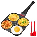 Traxenta pancake pfanne, spiegeleipfanne 4 loch, antihaft-aluminium eierpfanne, egg pan,...
