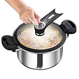 Schnellkochtopf | Schneller Schmor- Und Druckkochtopf,Edelstahl Schnellkoch Multifunktionales...