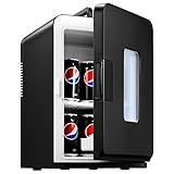 NORTHCLAN Mini Fridge for Room 15 L, with 220 V AC/12 V DC for Car and Home Use, Portable Fridge and...