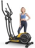 Cowmew Ellipsentrainer für Zuhause, Ultraleiser Magnetischer Crosstrainer mit 16 Widerstandsstufen,...