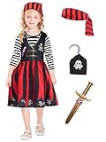 IKALI Mädchen Piraten Kostüm, Kleinkind Buccaneer Outfit, Prinzessin Kleid für Halloween Cosplay...