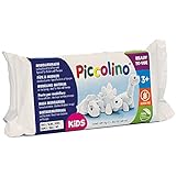 PICCOLINO Modelliermasse 1kg weiß lufttrocknend - ideal für Kinder & Therapie