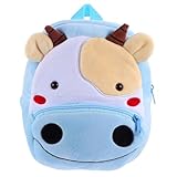POPETPOP Niedlicher Plüsch Kinderrucksack Kuh Weicher Stoff Praktische Größe Geräumiges...