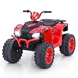 DREAMADE 24V Kinderquad ATV, Elektrofahrzeug mit Musik, Radio, LED-Lichtern & Ladegerät, 2,8-5 km/h...