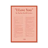 Poster mit Aufschrift 'I Love You in Music', Motiv: Taylor Lyrics Way Poster-Life Lektionen in...