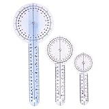 IWOWHERO 1 Set 3 Stück Medizinisches Lineal Goniometer 360 Grad Lineal Für Die Wirbelsäule Zum...