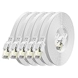 BAHIWOM Cat8 Ethernet Kabel 0,25m 5-Stück, 40 Gbit/s 2000 MHz Cat 8 Lan Kabel-Netzwerkkabel Gigabit...