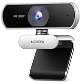 UGREEN Webcam Full HD 1080P/30fps USB A Webcam mit Mikrofon für PC, automatische Lichtkorrektur,...