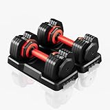 Dripex Hantel Verstellbares Hantelset 11 kg Ein Paar, Hanteln mit Anti-Rutsch Griff, Einstellbaren...