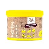 Bense & Eicke Sattelseife mit Schwamm - rückfettende Lederseife mit Glycerin, reinigt, pflegt und...