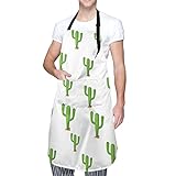 SHEYZYLTD Cartoon Kaktus Schürze mit Taschen, Unisex Verstellbare wasserdichte Latzschürze für...