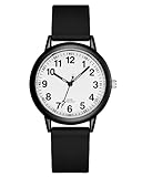 CIVO Damen Uhren Schwarz Wasserdicht Minimalistisch Analog Quarz Frauen Student