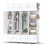 HOMIDEC Kleiderschrank, Tragbarer Regalsystem, 20 Würfel Schrank aus Kunststoff mit 2...