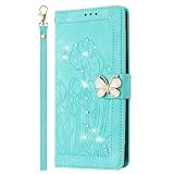 Ufgoszvp Hülle Case für iPhone 12 Pro Max, Glitzer Bling Stoßfestes PU Leder Handyhülle...