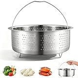 LEBOKJ 20cm Dampfgarer Einsatz Edelstahl 304, der vielseitige Dämpfeinsatz & Dünsteinsatz für...