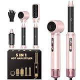 Hairstyler 5 in 1 LCD Haarstyler Airbrush, Hair Styler Set Mit Rundbürstenföhn Haarstyler...