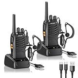 JUCJET 88E Walkie Talkie, Lizenzfrei PMR446 16 Kanäle Funkgeräte, Handfunkgerät Eingebauter LED...