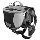 Dog Saddle Bag, Dog Harness Bag, Portable Adjustable Pet Backpack with Handle, Sturdy Breathable Pet...
