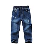 LAUSONS Jungen Jeanshosen Slim Fit Kinder Stretch Denim Jeans mit Gummizug Blau 5 DE: 158-164...