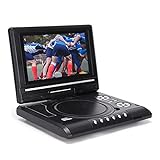 Garsentx DVD-Player Tragbarer HD 270° Schwenkbarer Mobiler DVD-Player mit USB-Fernbedienung Mit...