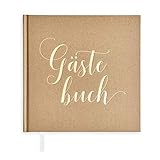 Plantvibes Edles Gästebuch Blanko, 72 Seiten, Hardcover, hochwertiges Papier, Vintage Guest-Book...