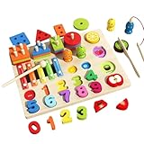 Sucritude Zahlen Und Formen Sortierpuzzle Lernspiel Für Kleinkinder - Zähl Steckspiel Stapelspiel...