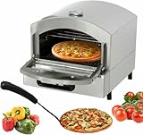 Kommerzielle Pizza-Ofen-Arbeitsplatte, Edelstahl Elektrischer Pizza-Ofen Mit Regal,...