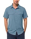 33,000ft Kurzarmhemd Herren Funktionshemd Outdoor UV Schutz Hemd Kurzarm Angelhemden Freizeithemd...