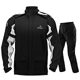 IRON JIA’S Regenanzug Herren Motorrad Regenjacke Wasserdichter Winddicht Atmungsaktiver...