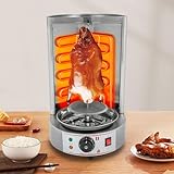 Tischgrill Gyros-Grill Vertikaler Elektrogrill mit Spießgabeln, 2500W 360° Rotisserie...