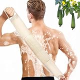 INMORVEN Peeling Rückenschrubber aus Natural Schwamm Luffa für die Dusche,40 Zoll...
