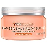 PraNaturals Totes Meer Salz Körperbutter mit Orangenblume 140g