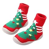 LOORGVEL Anti Rutsch Schuhe Socken mit Fleecegefüttert Warm und Weihnachtlich Rutschfeste...