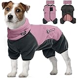 Hundemantel Fleece, Hundejacke mit Beinen Rollkragenpullover Hundejacke Mantel Winter...