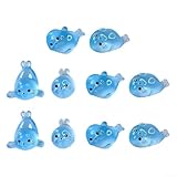 10 x Mini-Siegel-Figuren mit sanftem Leuchten, perfekt für Aquarien und Terrarien