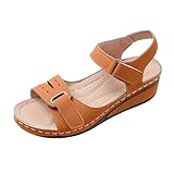 Damen Orthopädische Sandalen Breite Passform Rutschfest Profilsohle Plateau-Sandalen Lässig...