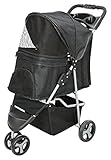 TRIXIE Buggy für Hunde, 47 × 100 × 80 CM, 4,6 kg - extra leicht, schwarz, bis 11 kg belastbar -...