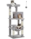 PAWZ Road Katzenbaum mit Metall-Plüsch-Hängematte, Katzenturm für ausgewachsene Katzen mit...