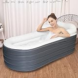 B&Y Aufblasbare Faltbare Badewanne für Erwachsene 168x76x68cm Faltbare Badewanne Eisbaden Tonne...